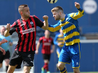 Carryduff Colts Chris Curran and Antrim Rovers Matt Montgomery