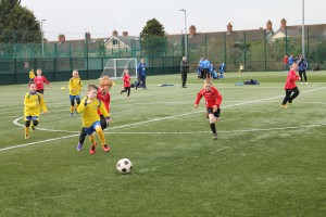 Keelan and Ryan battle in midfield