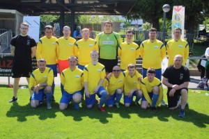 Colts kit in Geneva. Callum Scott top left.